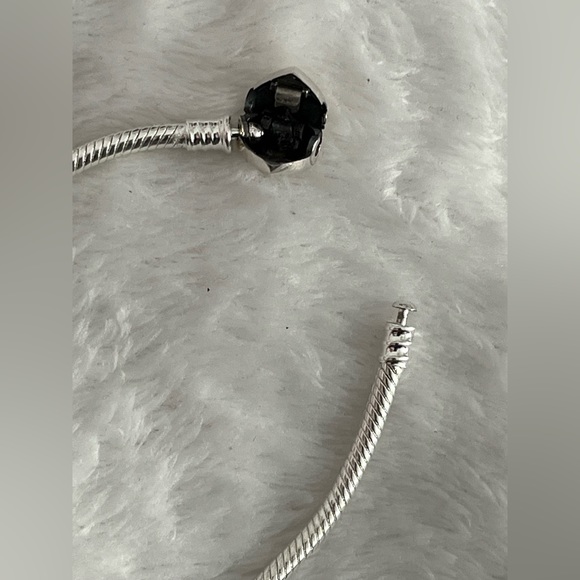 Pandora Domed Golden Heart ClaspSnake Chain Bracelet - Picture 6 of 7